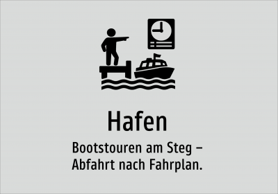 Hafen - Bootstouren am Steg – Abfahrt nach Fahrplan.