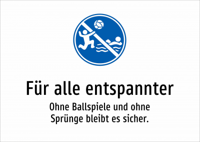 Für alle entspannter - Ohne Ballspiele und ohne Sprünge bleibt es sicher.