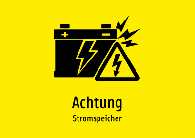 Achtung - Stromspeicher