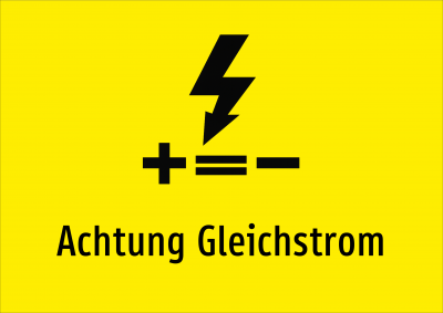 Achtung Gleichstrom