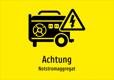 Achtung - Notstromaggregat