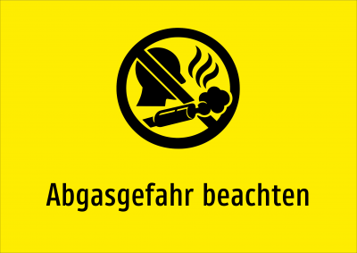 Abgasgefahr beachten