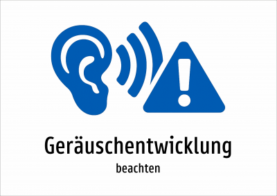 Geräuschentwicklung - beachten