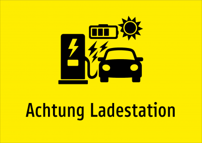 Achtung Ladestation