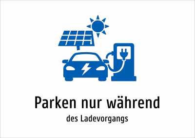 Parken nur während - des Ladevorgangs