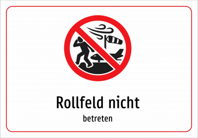Rollfeld nicht - betreten