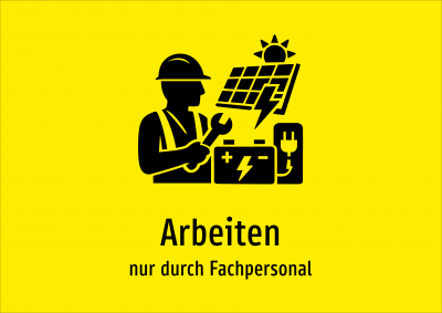 Arbeiten - nur durch Fachpersonal