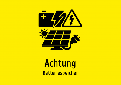 Achtung - Batteriespeicher