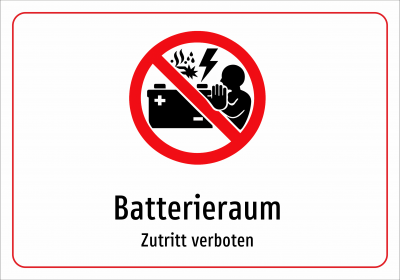 Batterieraum - Zutritt verboten