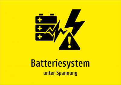 Batteriesystem - unter Spannung