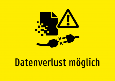 Datenverlust möglich