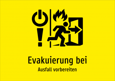 Evakuierung bei - Ausfall vorbereiten