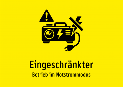 Eingeschränkter - Betrieb im Notstrommodus