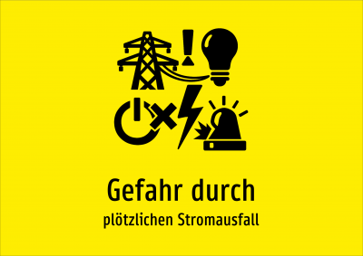 Gefahr durch - plötzlichen Stromausfall