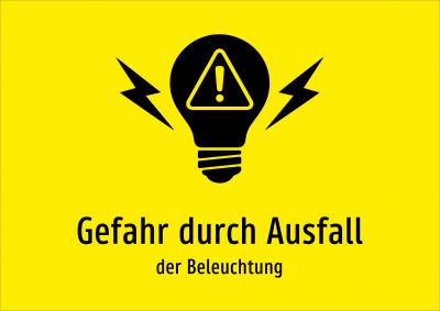 Gefahr durch Ausfall - der Beleuchtung