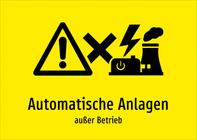 Automatische Anlagen - außer Betrieb