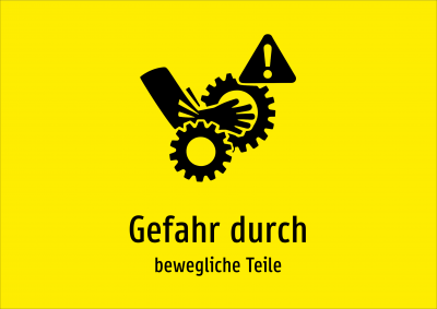 Gefahr durch - bewegliche Teile