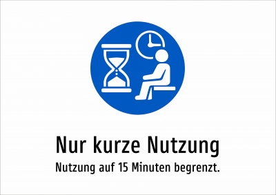 Nur kurze Nutzung - Nutzung auf 15 Minuten begrenzt.