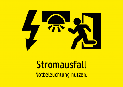 Stromausfall - Notbeleuchtung nutzen.