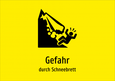 Gefahr - durch Schneebrett