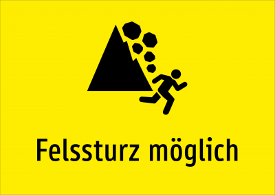 Felssturz möglich