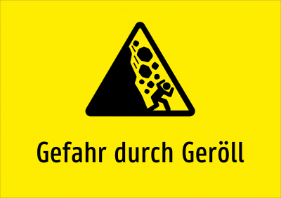 Gefahr durch Geröll