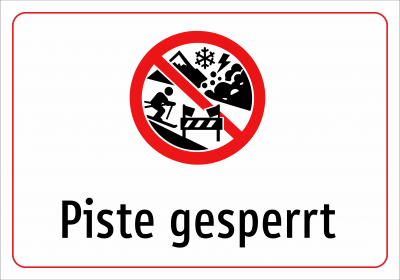 Piste gesperrt