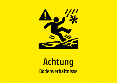 Achtung - Bodenverhältnisse