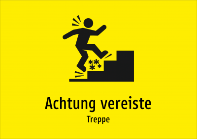 Achtung vereiste - Treppe