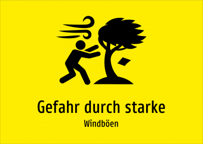 Gefahr durch starke - Windböen