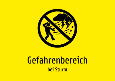 Gefahrenbereich - bei Sturm