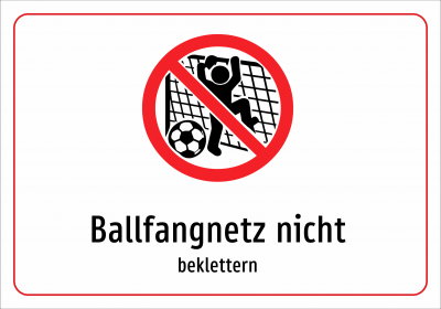 Ballfangnetz nicht - beklettern