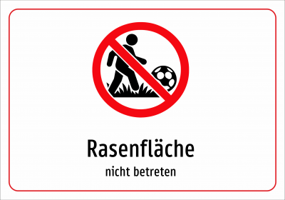 Rasenfläche - nicht betreten