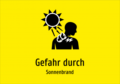 Gefahr durch - Sonnenbrand