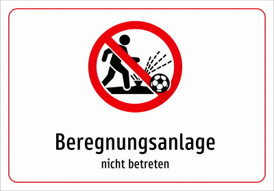 Beregnungsanlage - nicht betreten