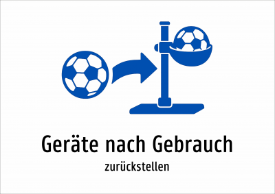 Geräte nach Gebrauch - zurückstellen