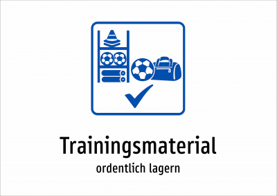 Trainingsmaterial - ordentlich lagern