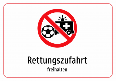 Rettungszufahrt - freihalten