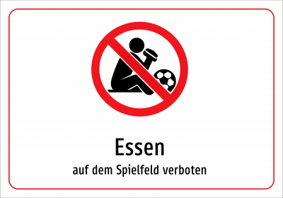 Essen - auf dem Spielfeld verboten