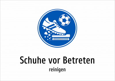 Schuhe vor Betreten - reinigen