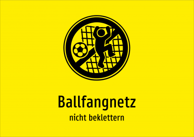 Ballfangnetz - nicht beklettern