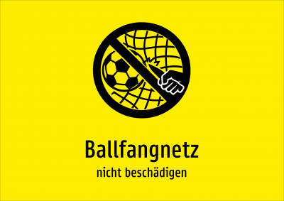 Ballfangnetz - nicht beschädigen