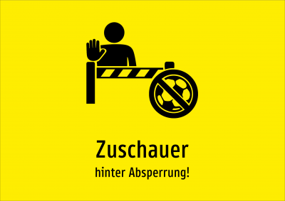 Zuschauer - hinter Absperrung!