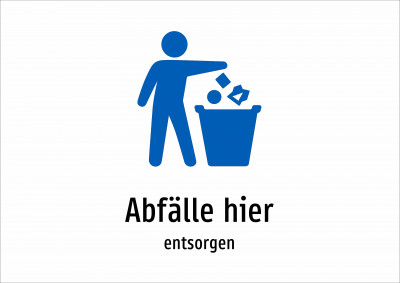 Abfälle hier - entsorgen