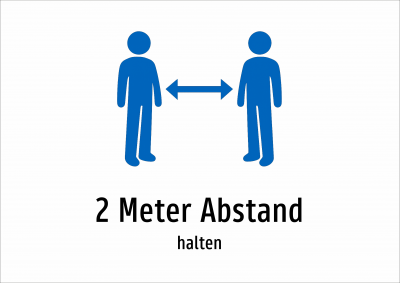 2 Meter Abstand - halten