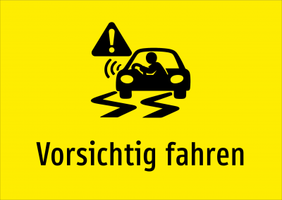 Vorsichtig fahren
