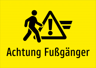 Achtung Fußgänger