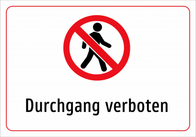 Durchgang verboten