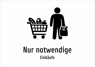 Nur notwendige - Einkäufe