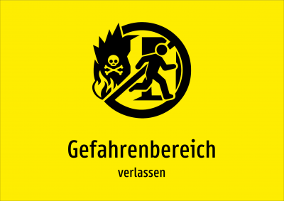 Gefahrenbereich - verlassen